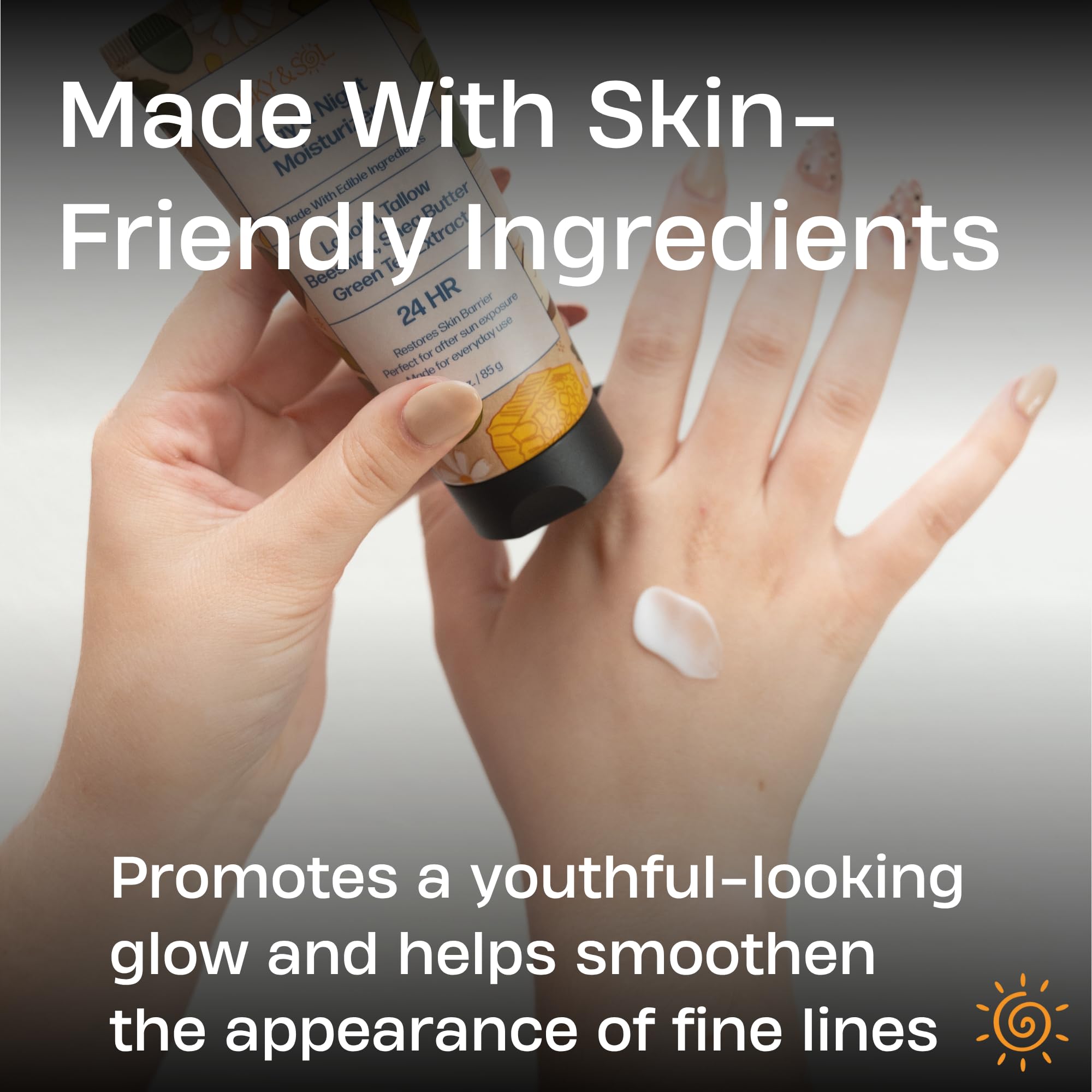 Application visage et corps Sky and Sol Everything Cream douceur nourrissante matin et soir.
