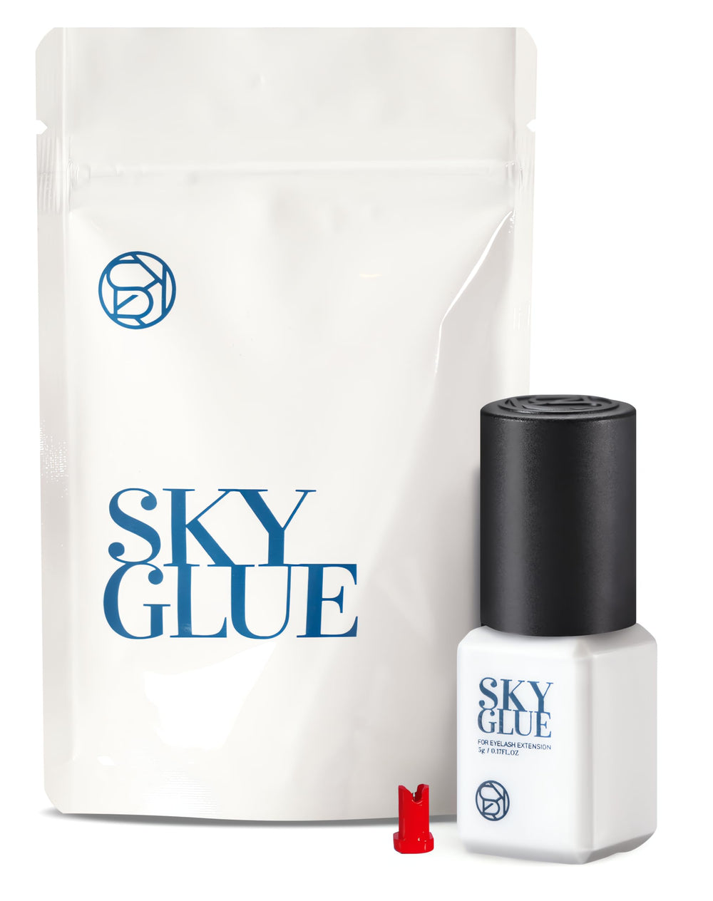 Colle Sky D noir pour cils, adhérence fiable et longue tenue.