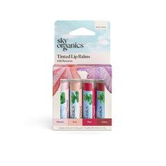 Sky Organics Baume Lèvres Teinté Menthe Scintillante — hydratation légère et couleur naturelle.