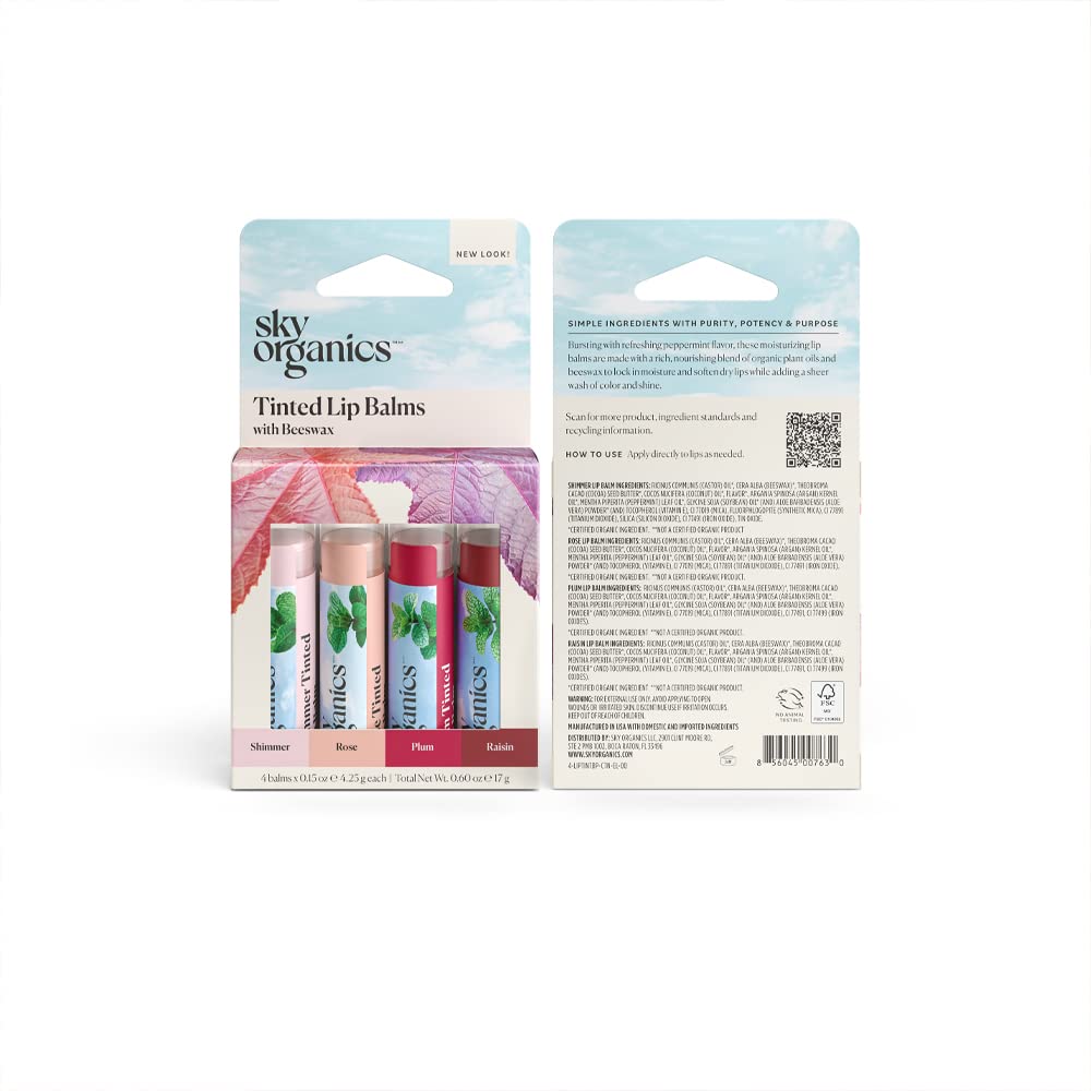 Sky Organics Beauté Quotidienne — soin rapide des lèvres et couleur légère.