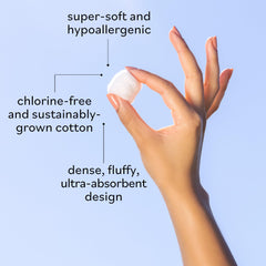 Boules de coton Sky Organics sans chlore, fibre naturelle hypoallergénique