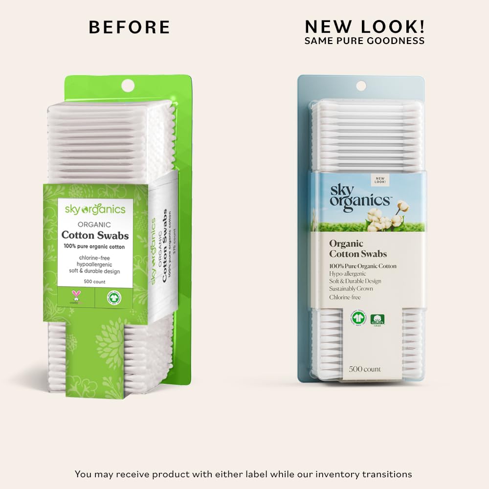 Sky Organics cotons-tiges bio pour le nettoyage des écrans et surfaces sensibles.