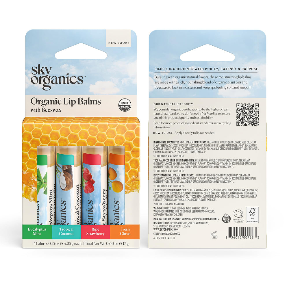 Sky Organics application lèvres : glisse fluide et soin à tout moment.
