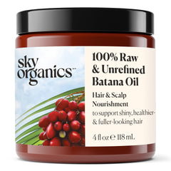 Sky Organics Huile de Batana — bouteille versée, nourrissant pour cheveux et cuir chevelu