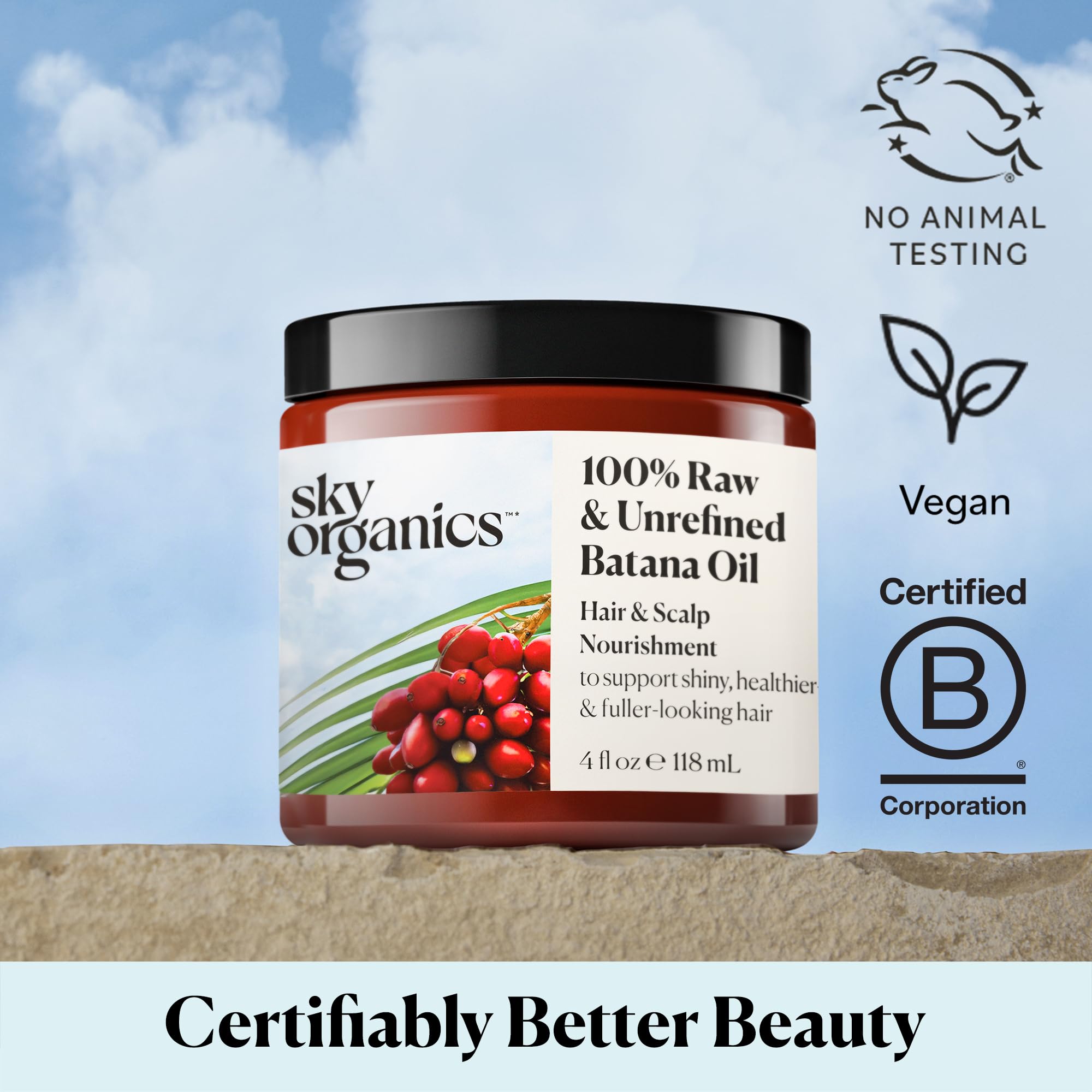 Sky Organics Huile de Batana — moment de bien-être capillaire à domicile