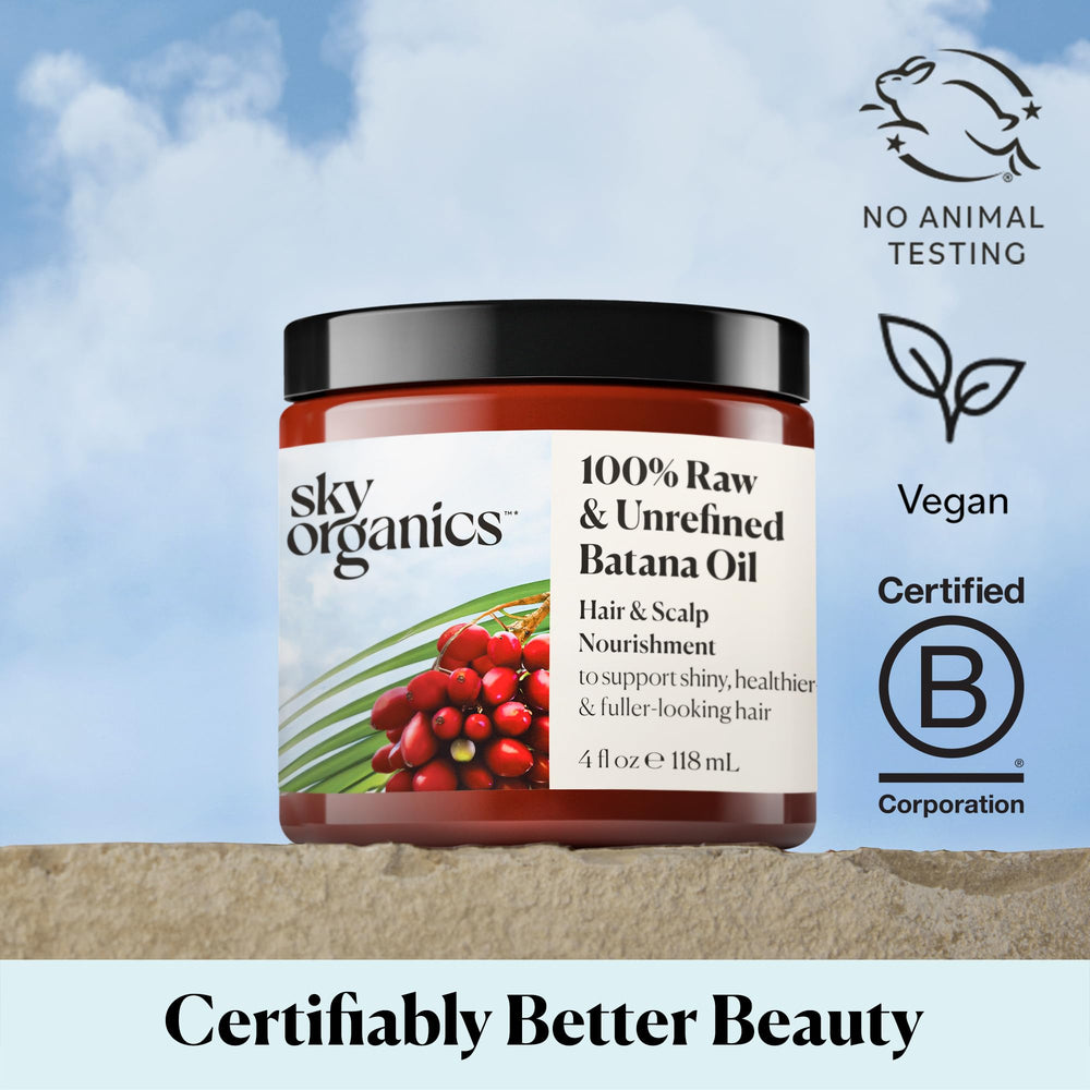 Sky Organics Huile de Batana — moment de bien-être capillaire à domicile