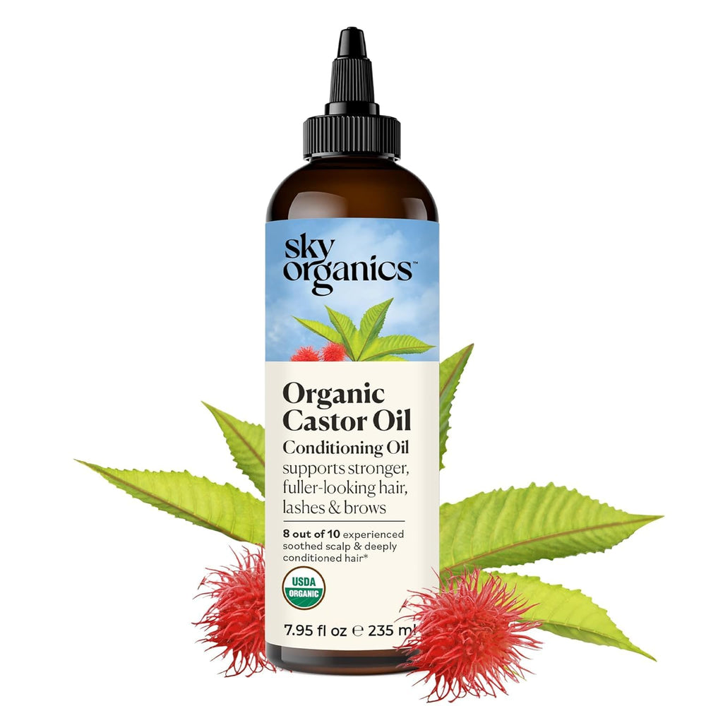 Sky Organics huile de castor – bouteille pratique pour nourrir les cheveux