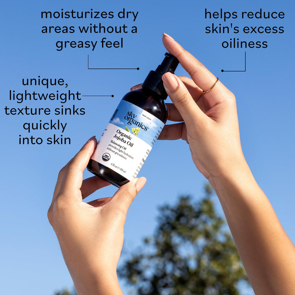Corps et peau hydratés grâce à Sky Organics huile jojoba
