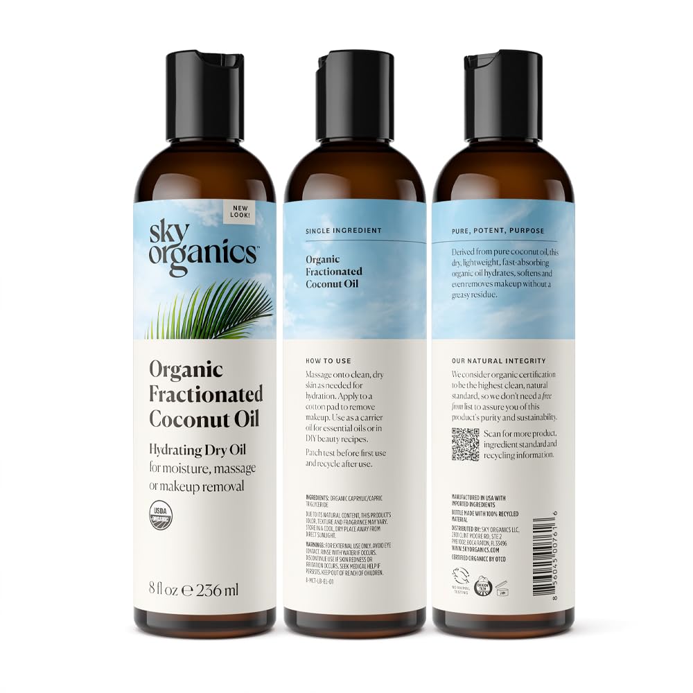 Sky Organics huile sèche texture légère – usage quotidien non gras