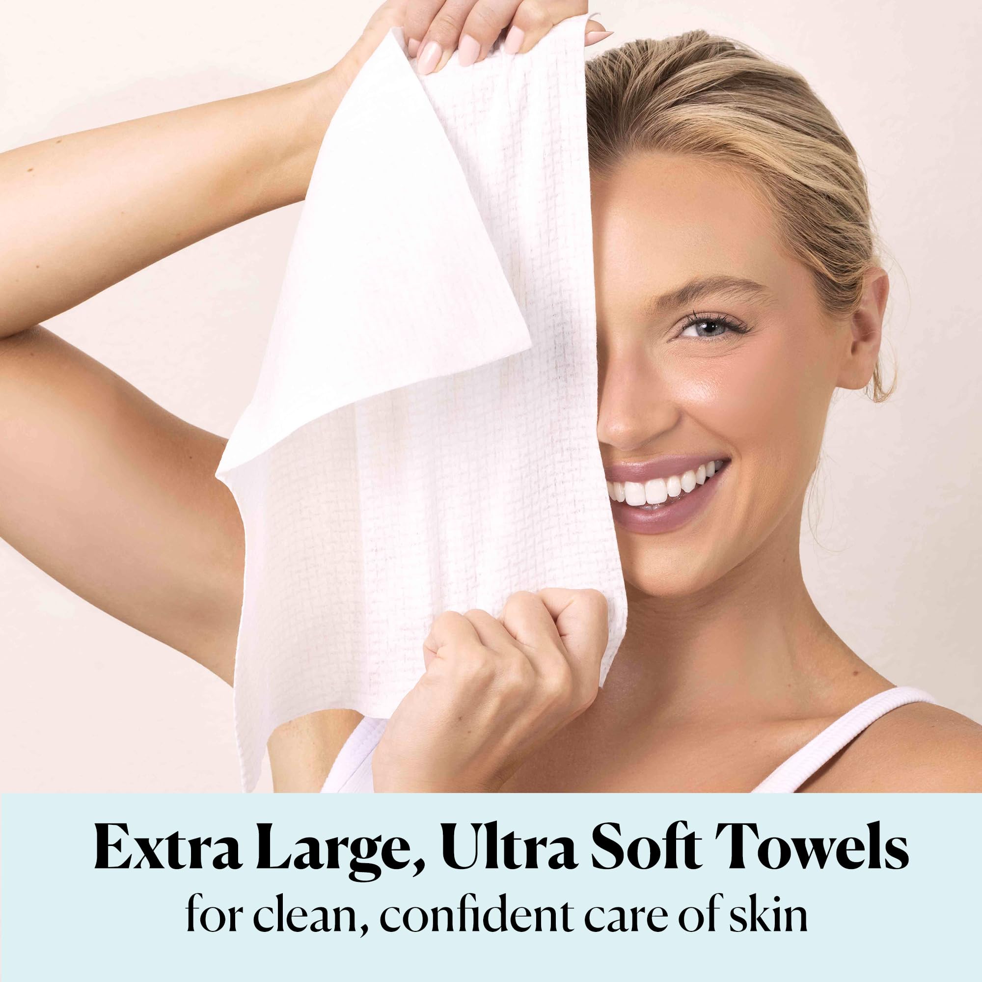 Sky Organics lingettes visage texture duale pour exfolier en douceur.