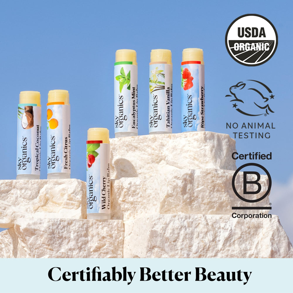 Sky Organics Lip Balm Agrumes Frais : sensation vivifiante et protection légère