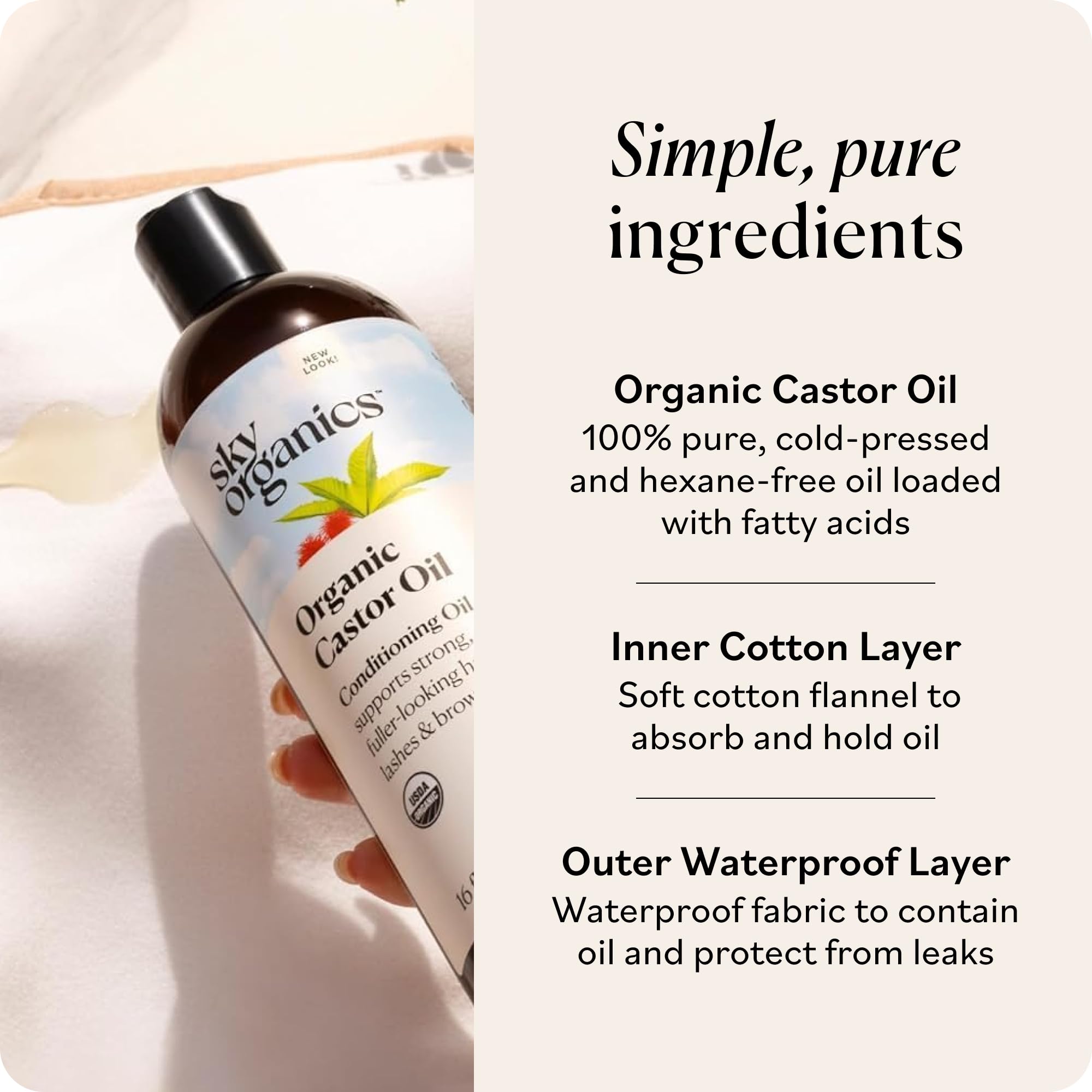 Sangles elastiques Sky Organics, réglables pour tous les tours.