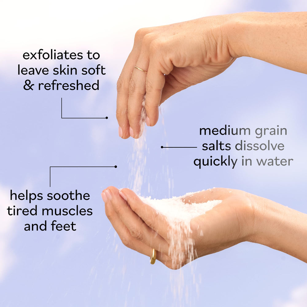 Sky Organics sel Epsom pour pieds, rituel détente ciblée.
