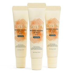 Sky & Sol baume lèvres SPF25, pack 3, protection quotidienne des lèvres.