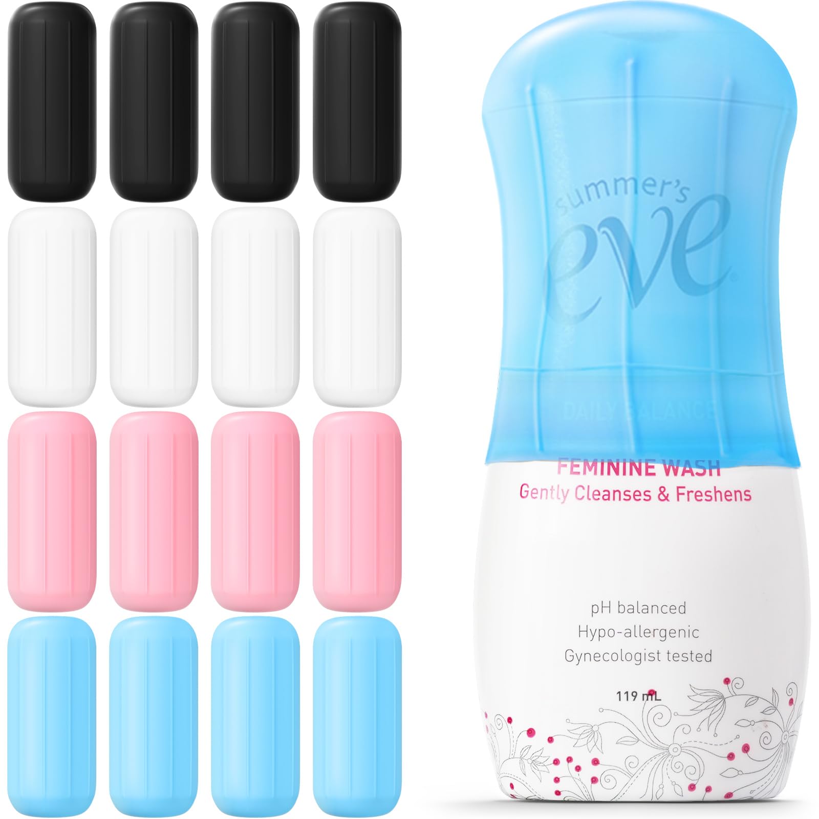 Skyconser étui silicone bouteille rose, protection anti fuite lors des déplacements.
