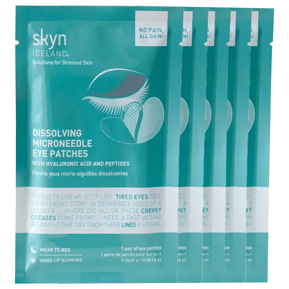 Patchs dissolvants skyn iceland sur les yeux, hydratation en profondeur et effet repulpant