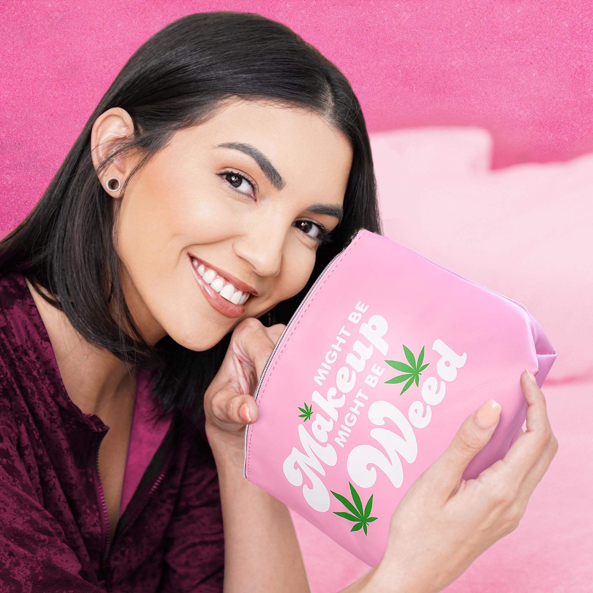 Skyvora pochette maquillage rose pâle idee cadeau parfaite pour elle