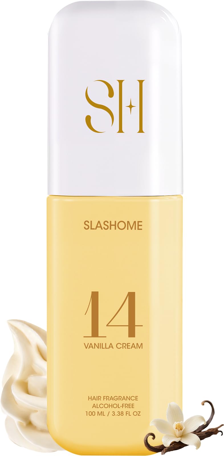 Parfum pour cheveux Slashome Vanille Crème — flacon élégant et durable.
