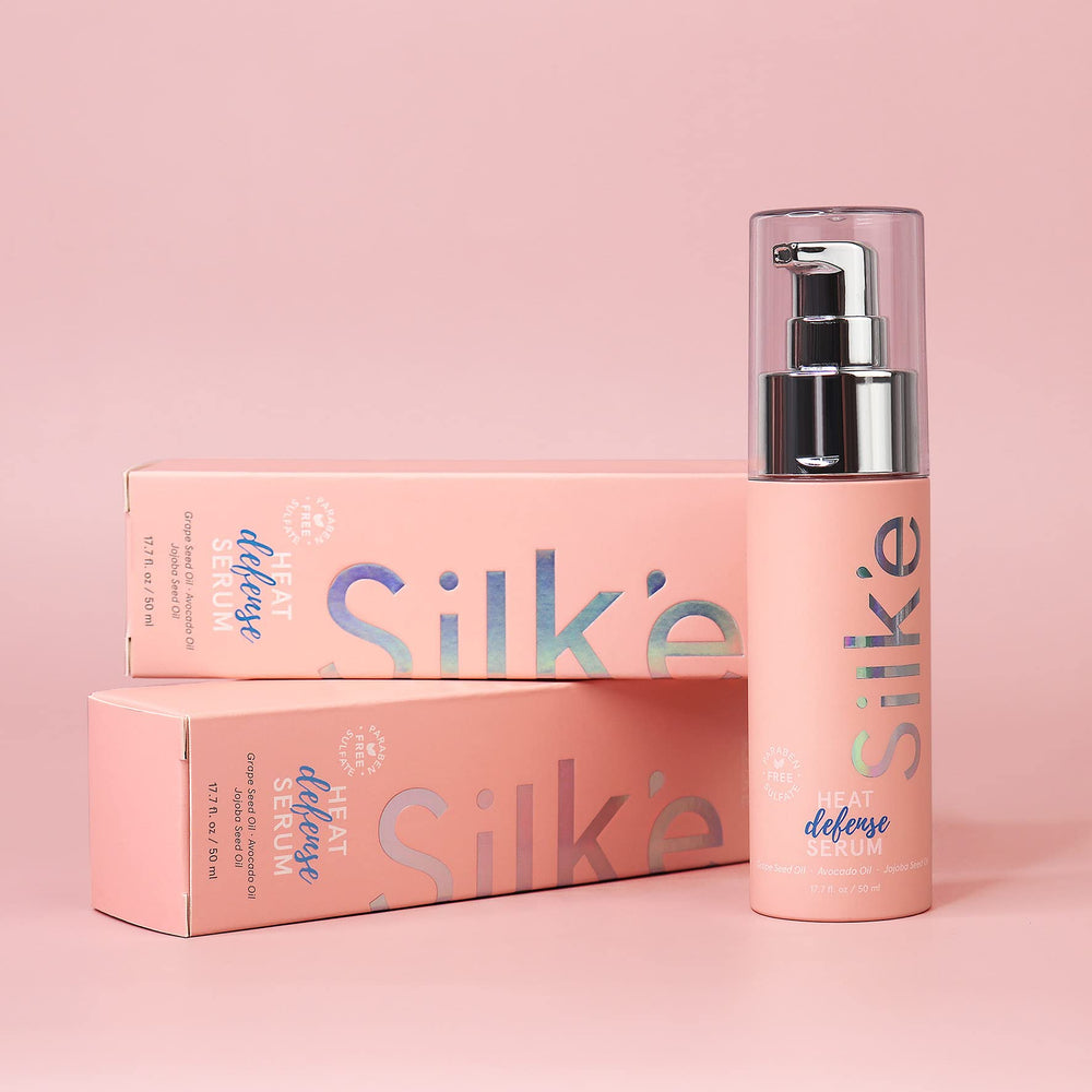 Cheveux brillants et soyeux après Silk'e Heat Defense.