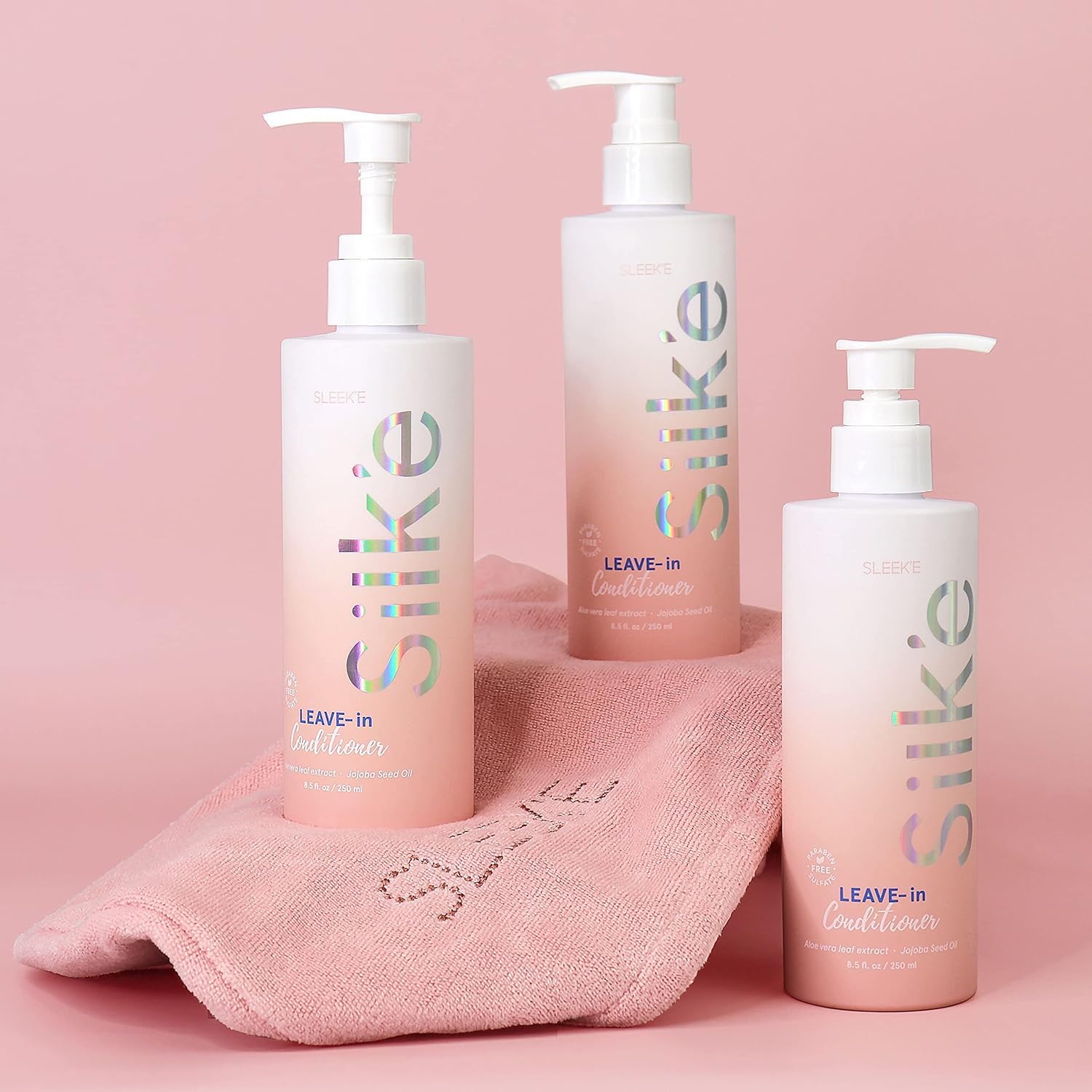 Sleek'e Silk'e Repair: ingrédients aloé et jojoba pour nourrir les longueurs.