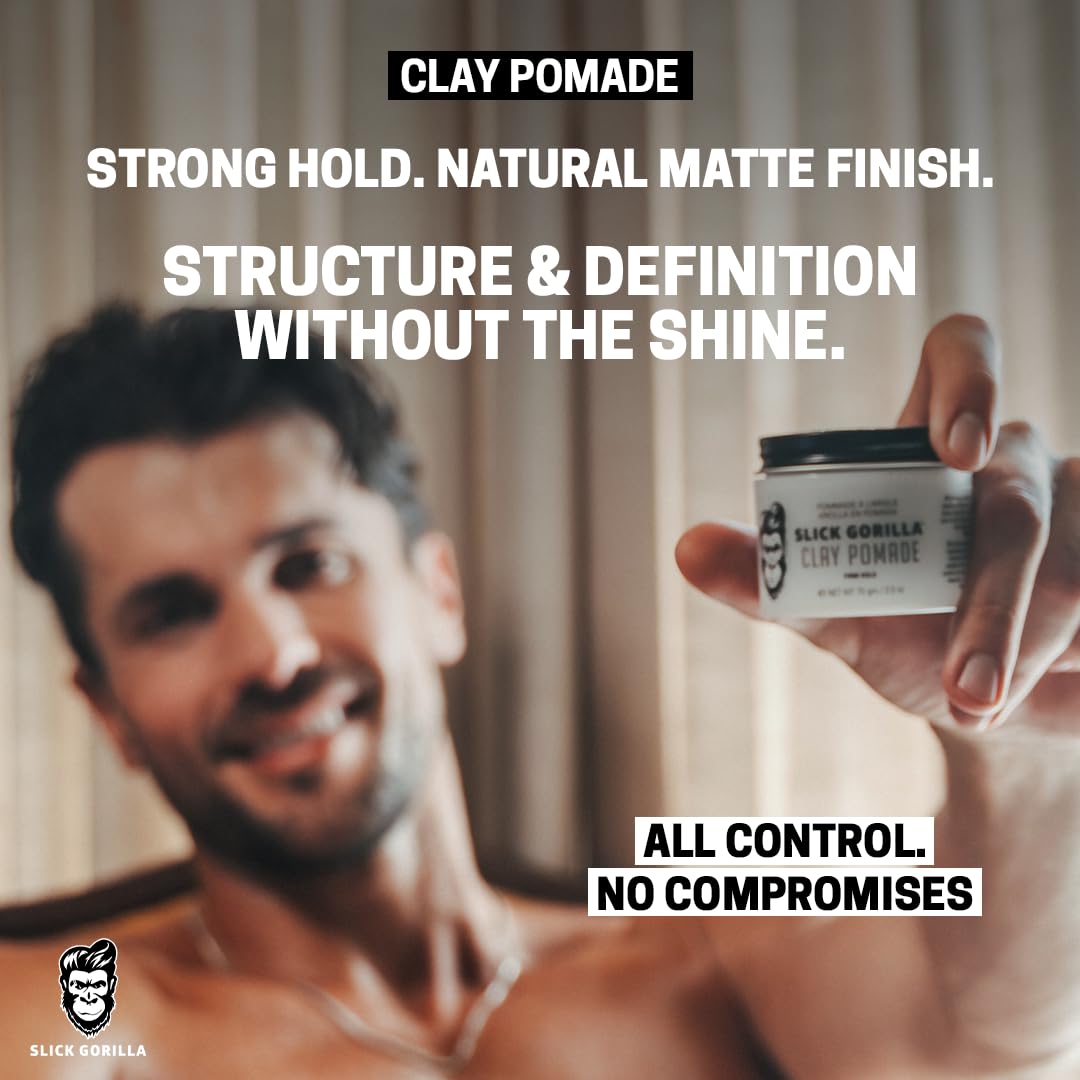 Slick Gorilla Argile Pomade: application rapide pour cheveux epais et wavy