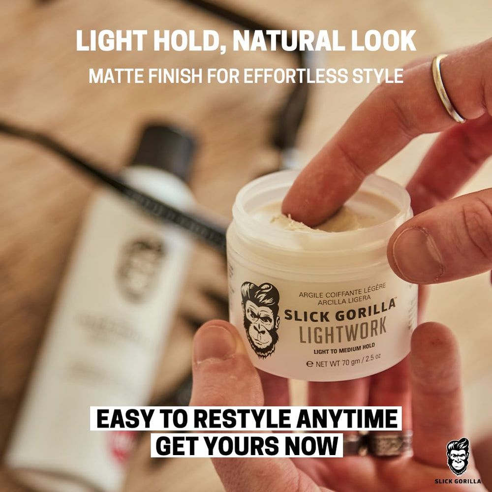Slick Gorilla Lighwork – sans gras : fini léger qui n’alourdit pas les cheveux.