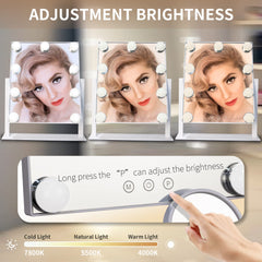 SLIMOON Miroir 10X détachable: grossissement précis pour les détails fins.