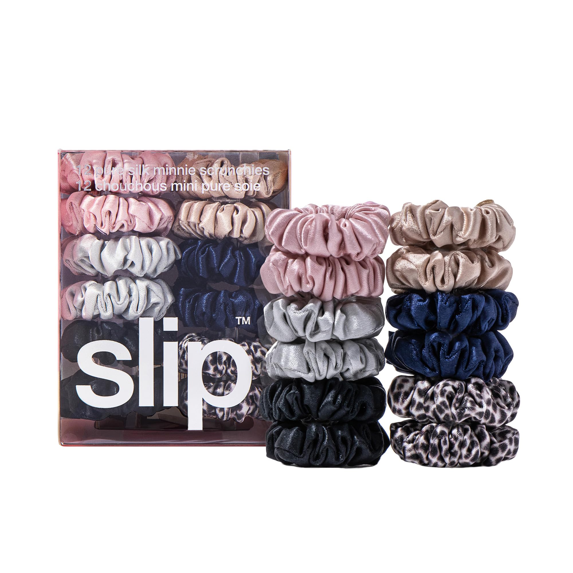 SLIP Minnie Scrunchies Classic ensemble soie Mulberry protège les cheveux et évite les frisottis.