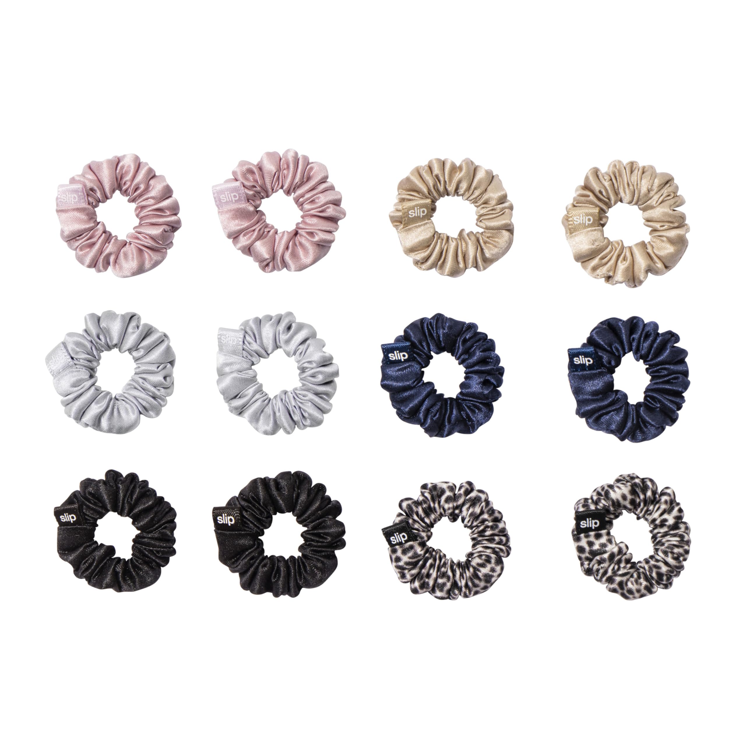 SLIP Minnie Scrunchies Classic rose pâle pour coiffures délicates et fines.