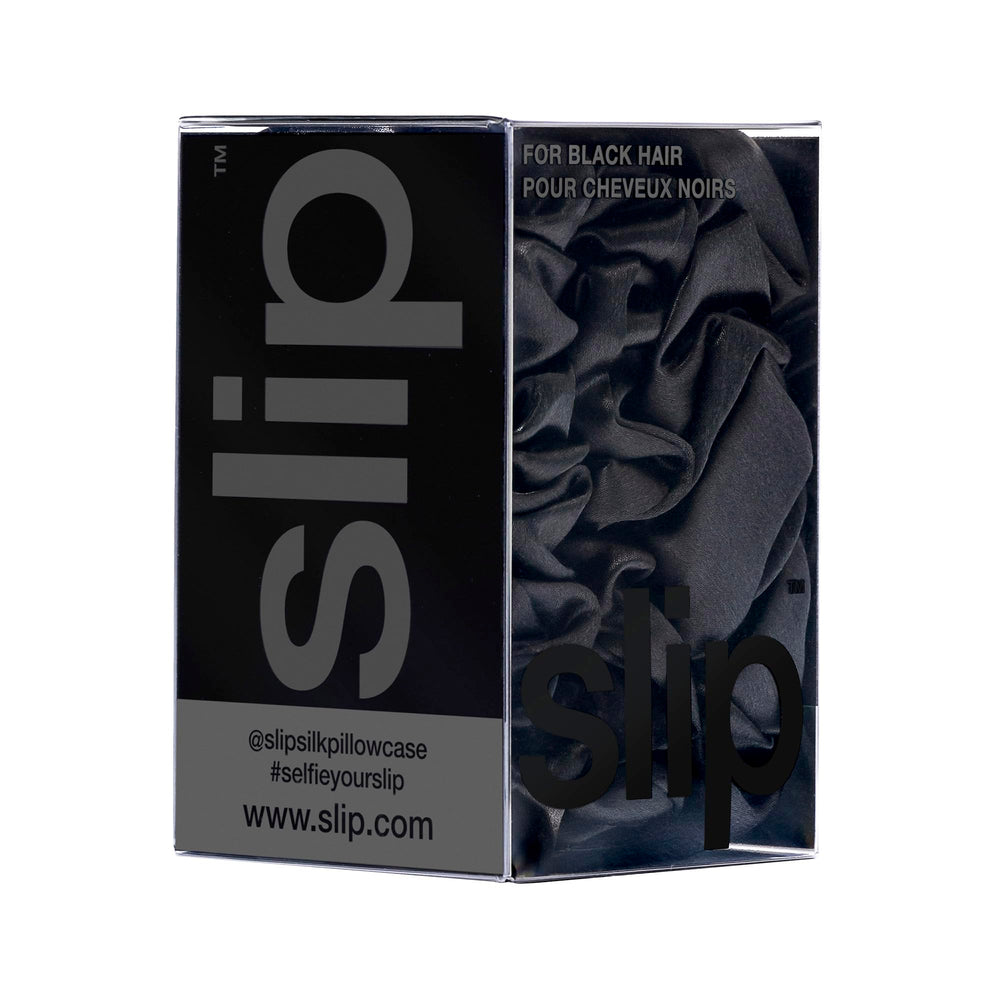 SLIP serre-cheveux soie noire, confort durable pour coiffures et événements.