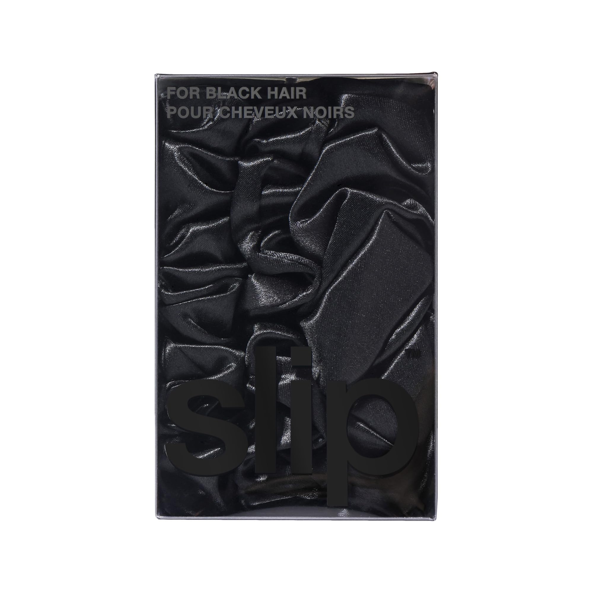 SLIP ensemble noir soie, deux midi et un grand, cadeau idéal.