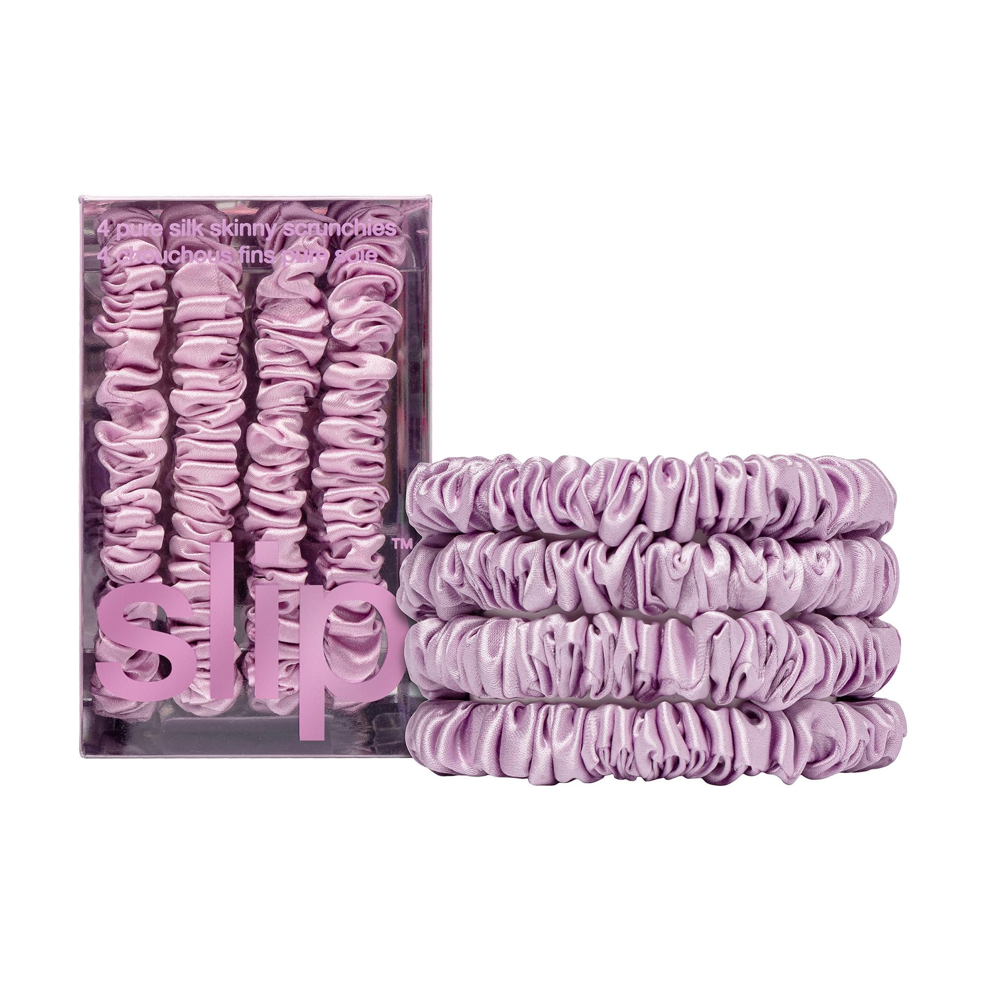 SLIP Skinny Scrunchies anti-pli, maintien doux pour cheveux délicats.