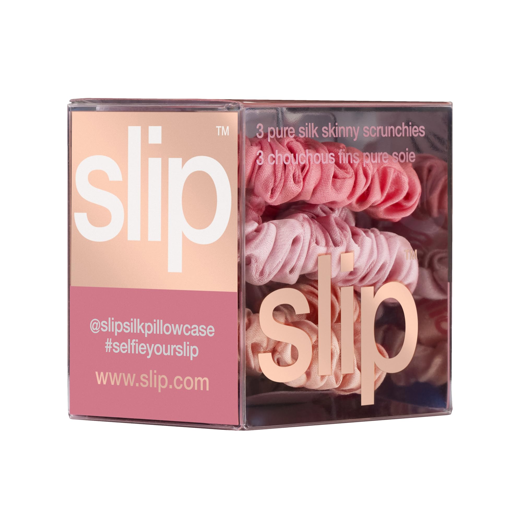 SLIP Skinny Scrunchies bonbon couleur, teinte lumineuse et tenue douce
