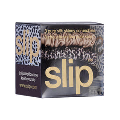 SLIP Skinny Scrunchies caramel, brillance satinée et maintien sans tirage.