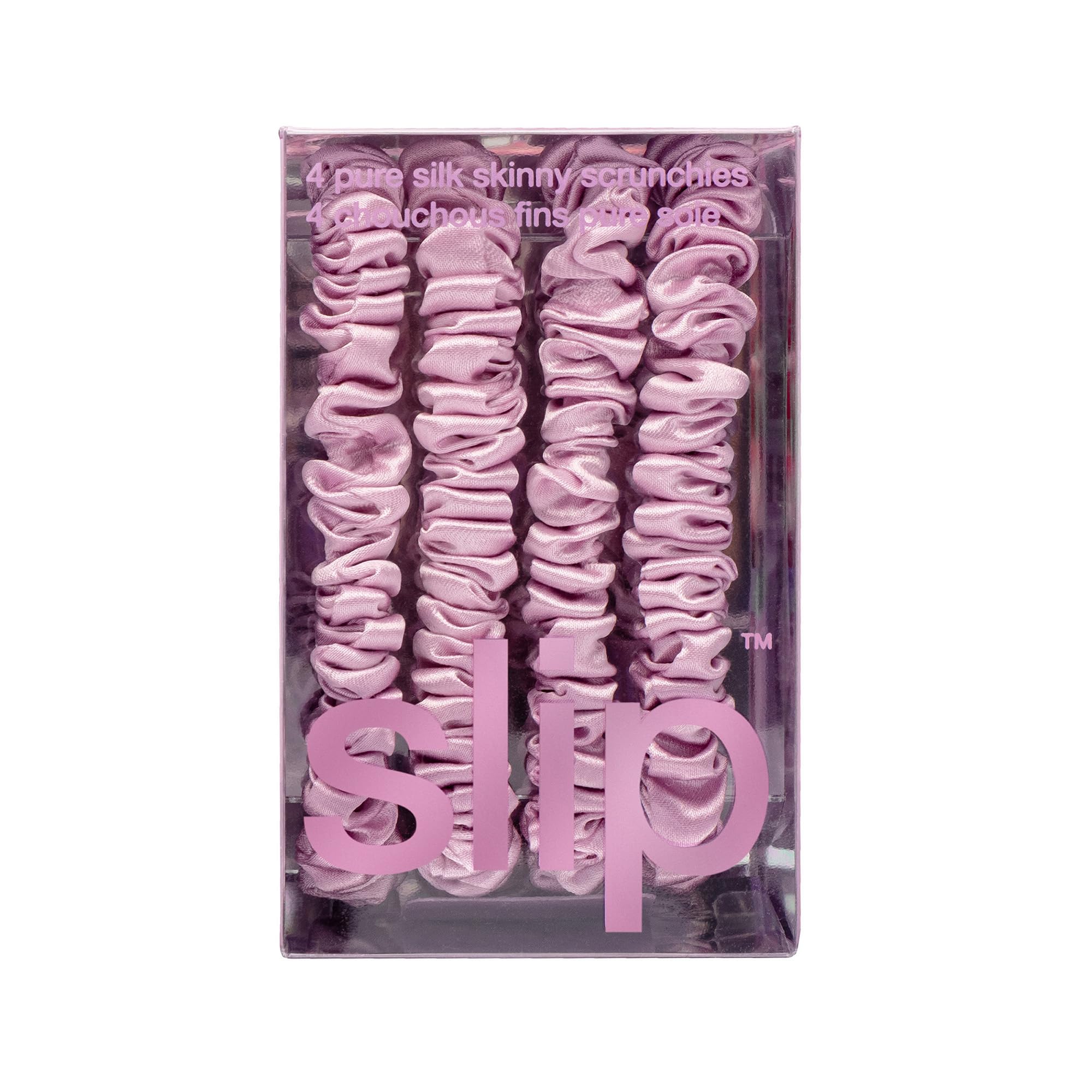 SLIP Skinny Scrunchies design soyeux pour cheveux sensibles et faciles à coiffer.