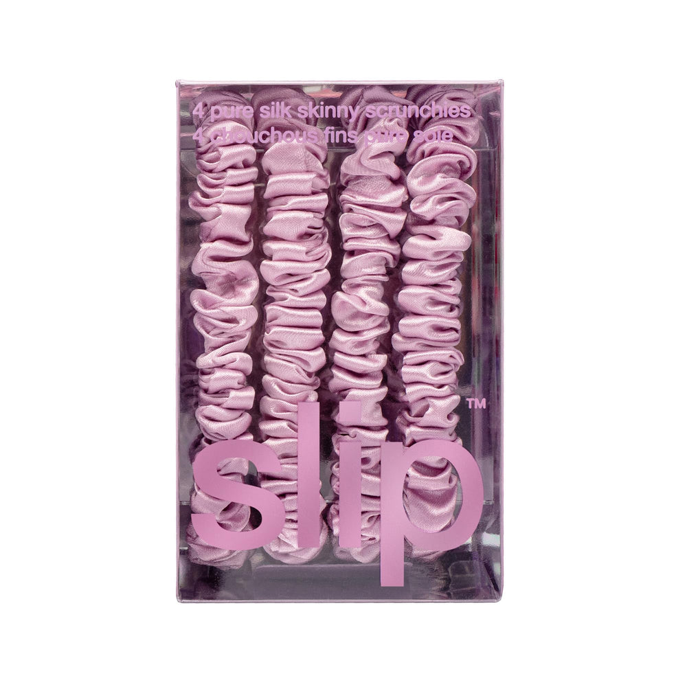 SLIP Skinny Scrunchies design soyeux pour cheveux sensibles et faciles à coiffer.