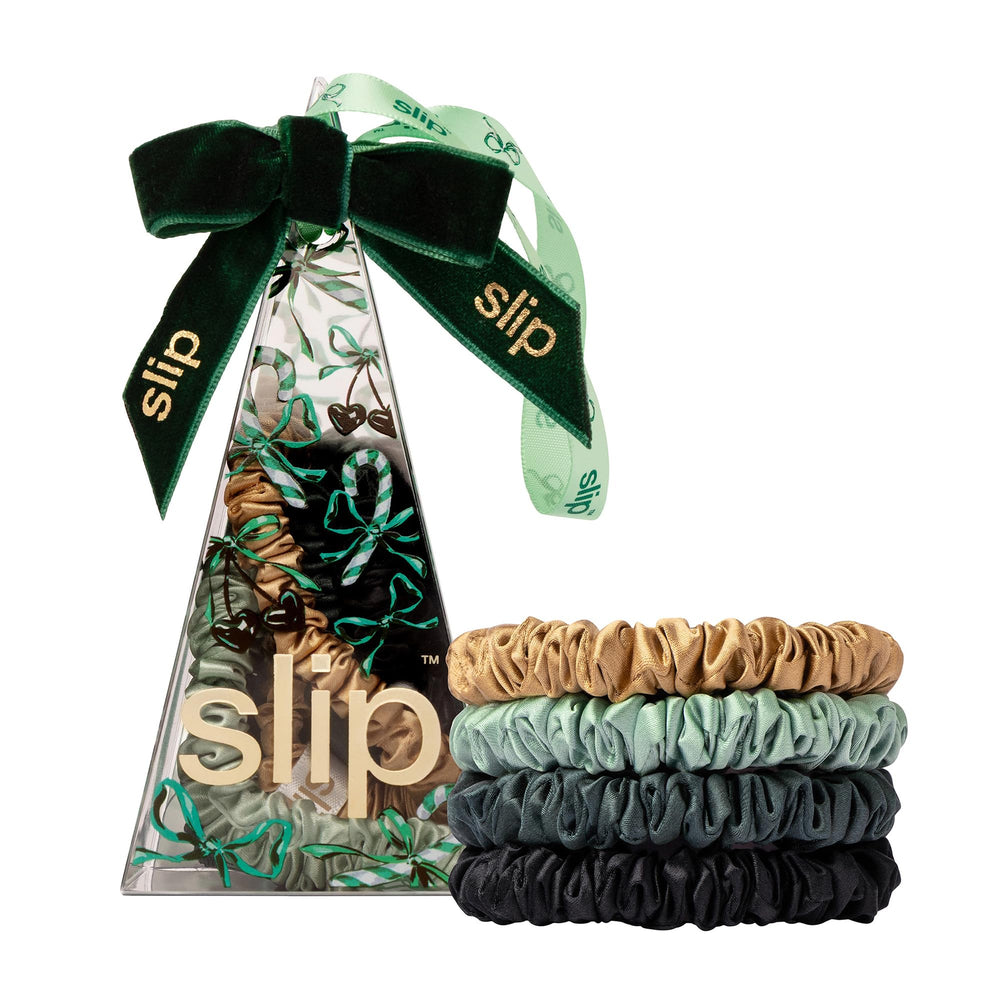 Scrunchies SLIP Skinny dans l'emballage Sweetie Pie, cadeau festif prêt à offrir.