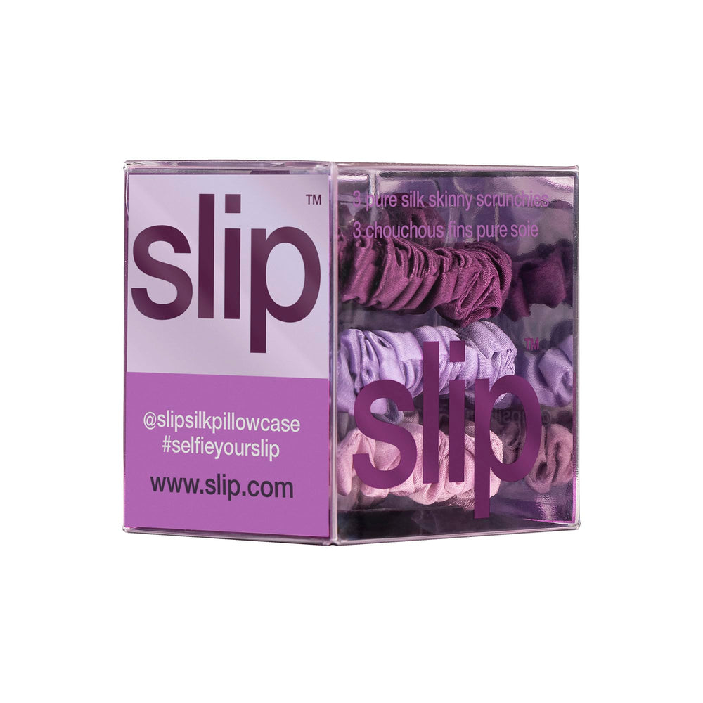 SLIP chouchou skinny en soie pure couleur lilas – fini satiné et léger