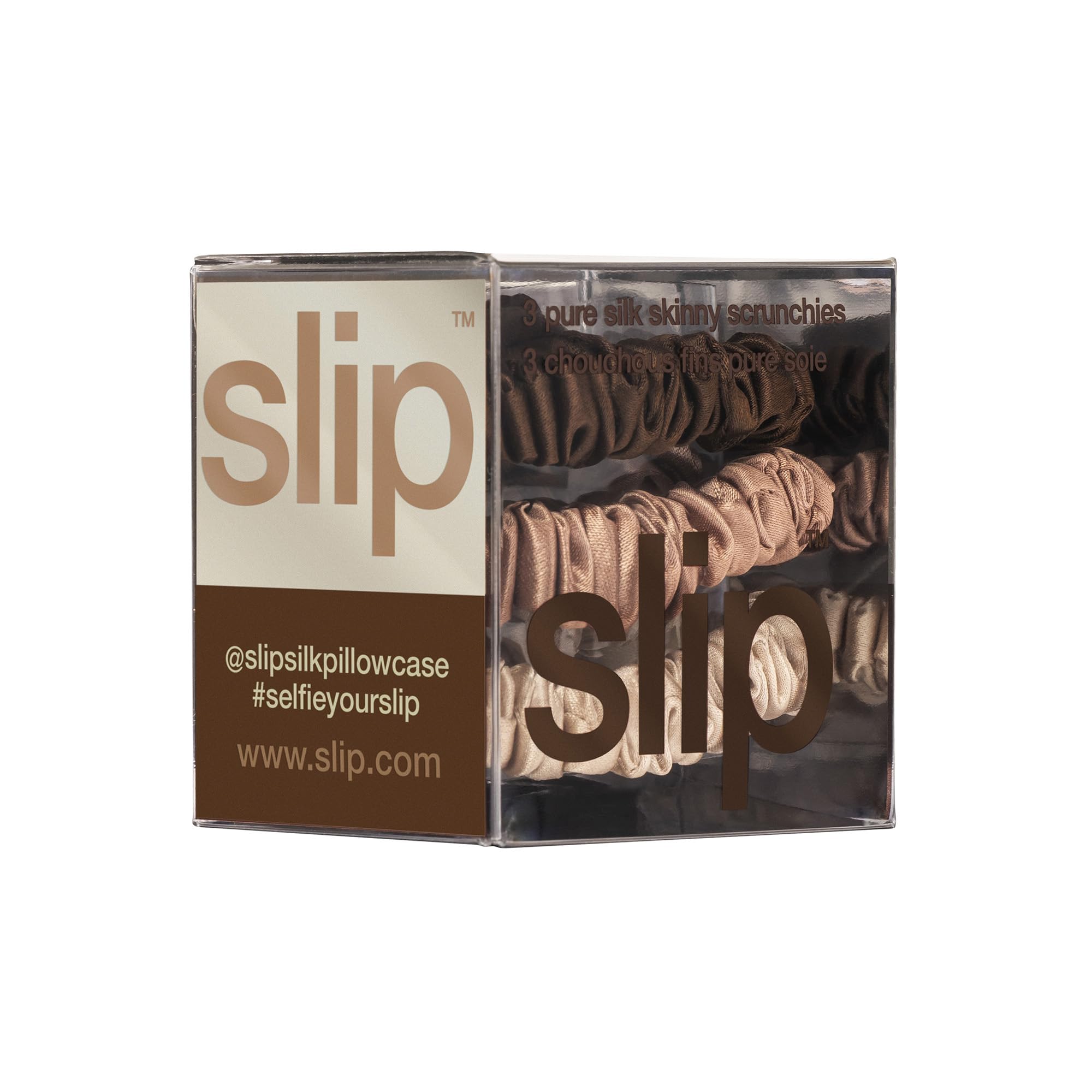 SLIP scrunchies skinny en soie pure – pack de trois – assortissement facile à votre look.