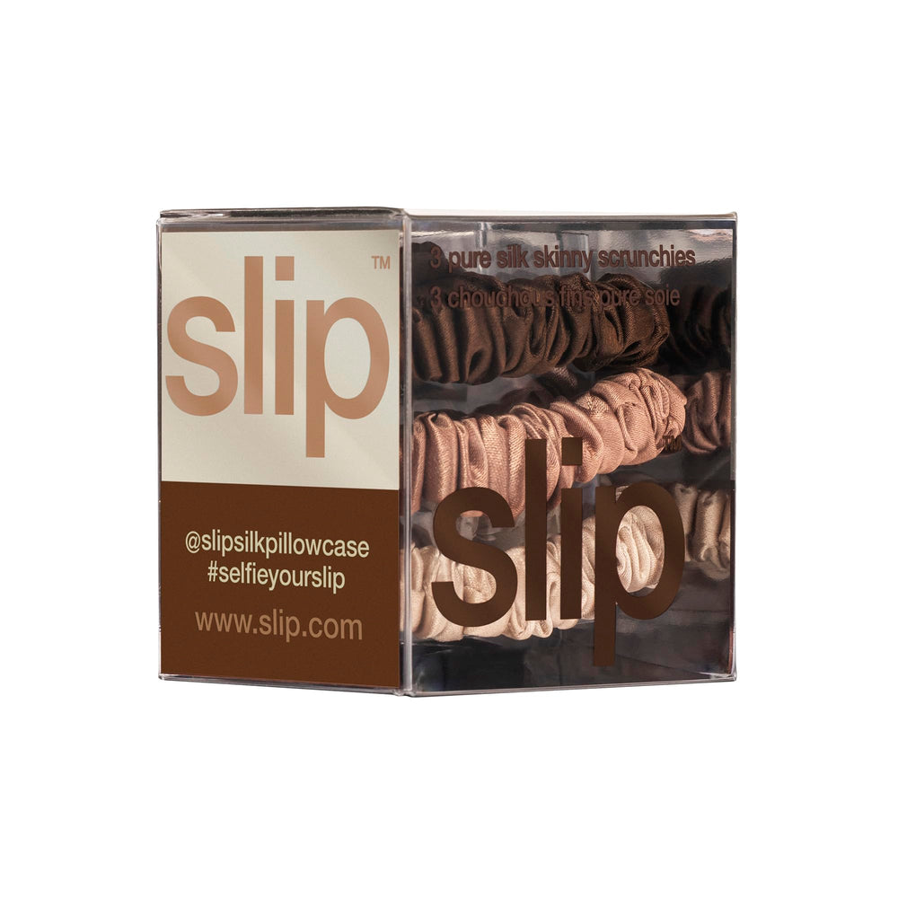SLIP scrunchies skinny en soie pure – pack de trois – assortissement facile à votre look.