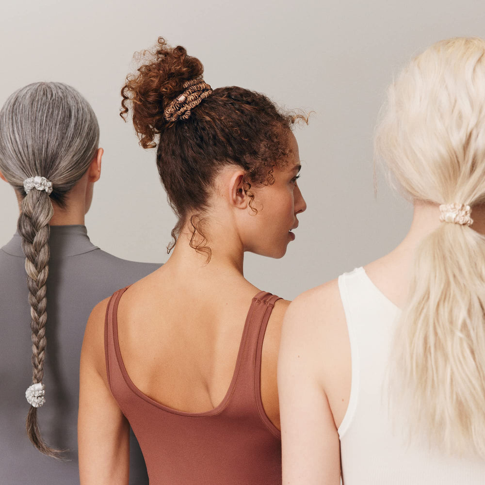 SLIP élastiques fins en soie blond, parfait pour la routine quotidienne des cheveux.