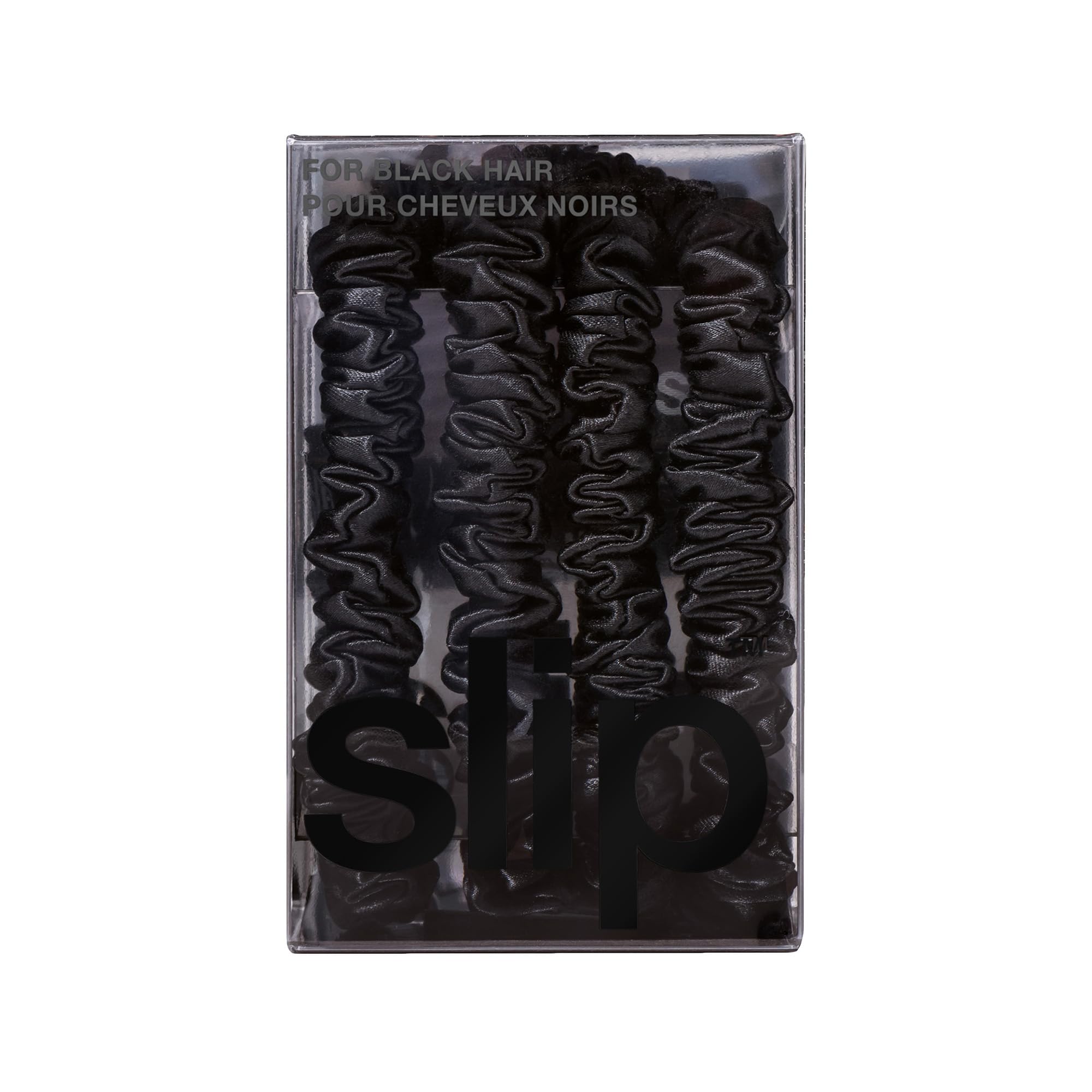 SLIP serre-têtes fins en soie noir – cadeau chic et pratique.