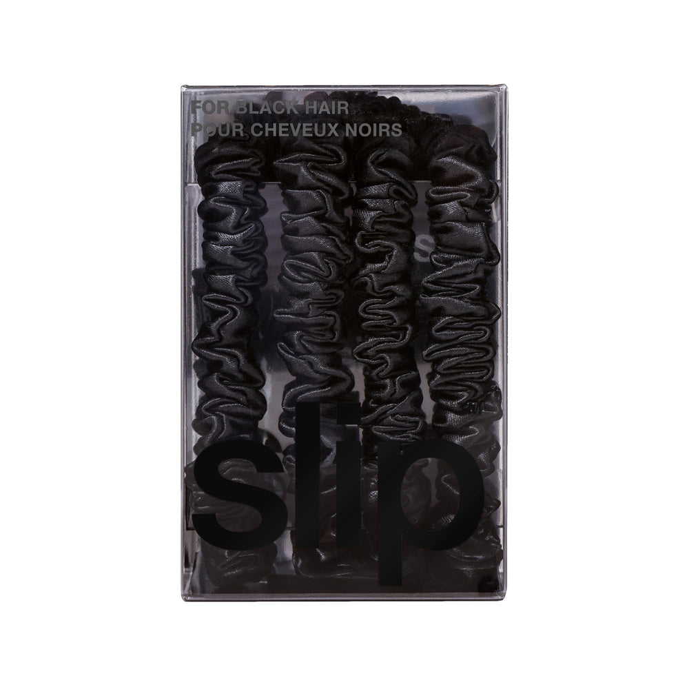 SLIP serre-têtes fins en soie noir – cadeau chic et pratique.