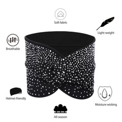 Sliverdew bandeau rhinestone bleu nuit, allure élégante.