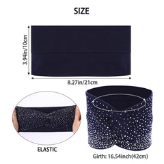 Sliverdew bandeau rhinestone noir, confort et ajustement.