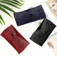 Sliverdew bandeau rhinestone rouge vin, touche scintillante.