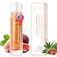 SLUJ parfum-cheveux: bouteille bronze et brillance légère pour cheveux quotidiens