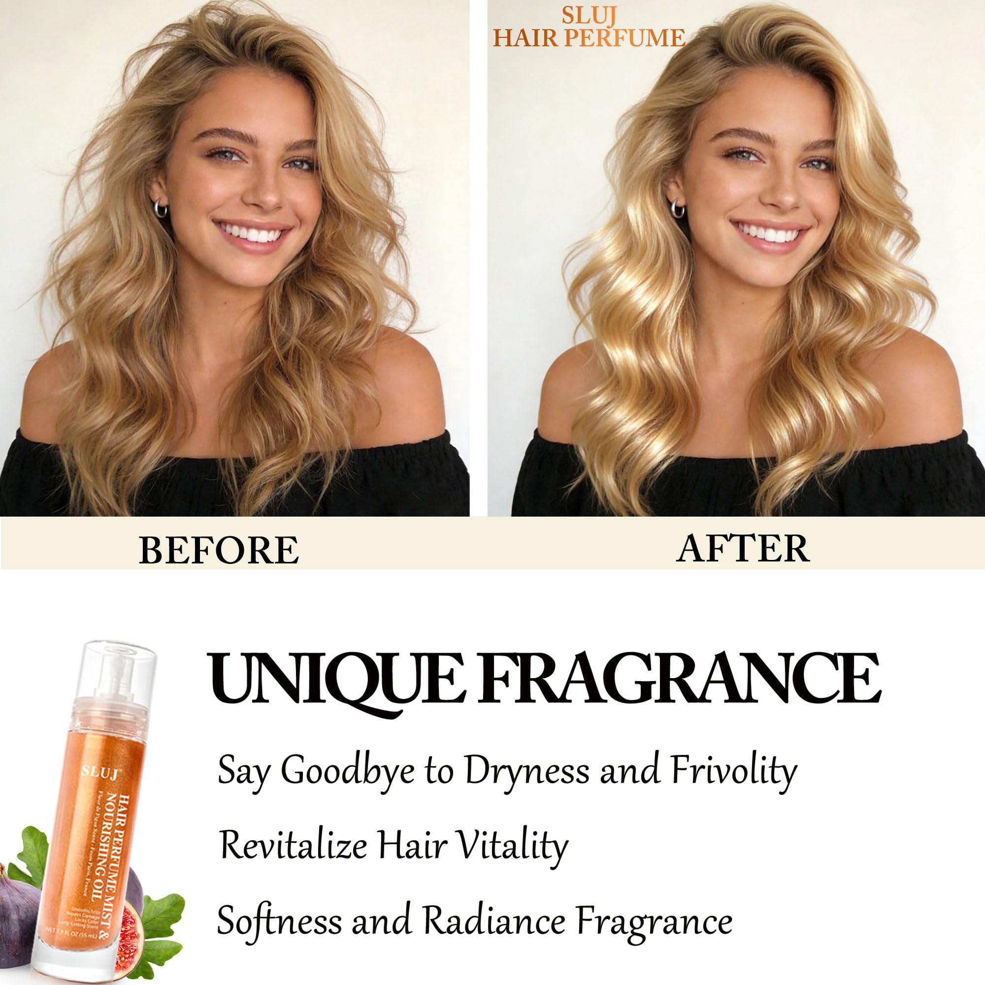 SLUJ parfum-cheveux détail huile d'argan pour nourrir les cheveux en douceur