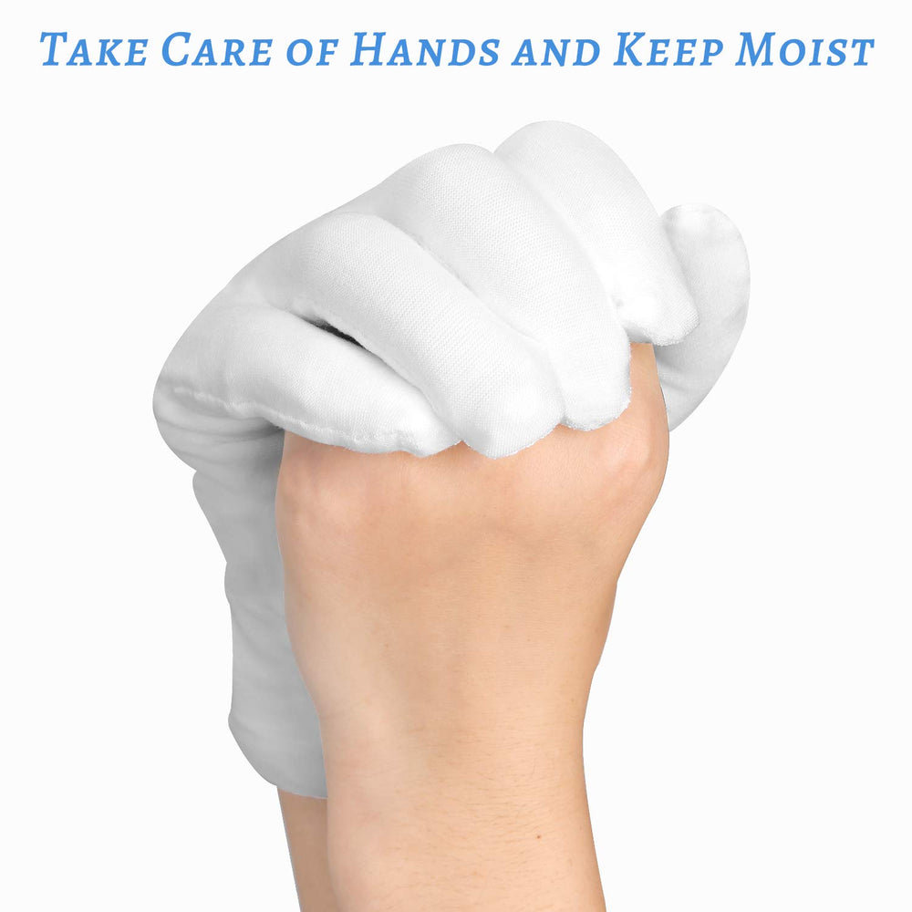 Gants SLWJAXGT en coton blanc pour manipulation délicate d’objets et réduction des traces.