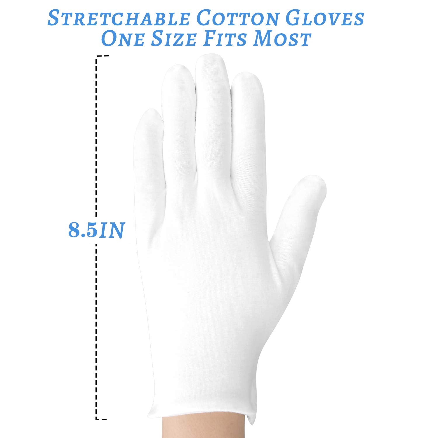 Gants SLWJAXGT en coton blanc lavables en machine, réutilisables et économiques.